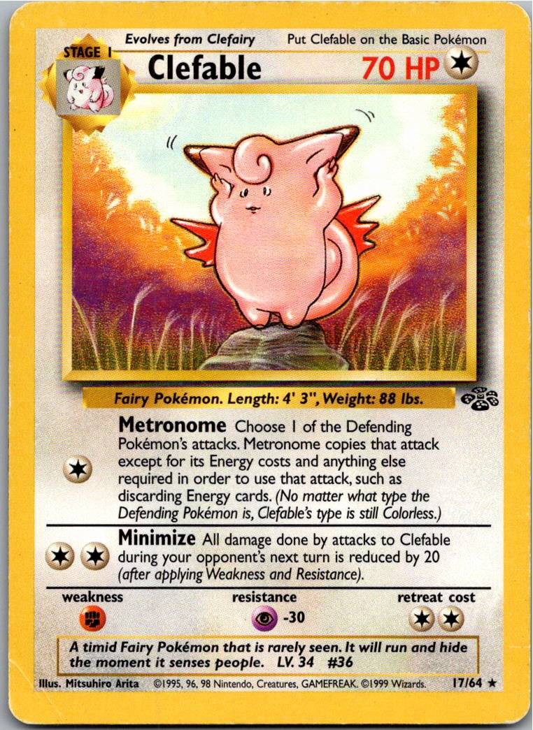 Clefable Pixi 17/64 Dschungel – Vorderseite