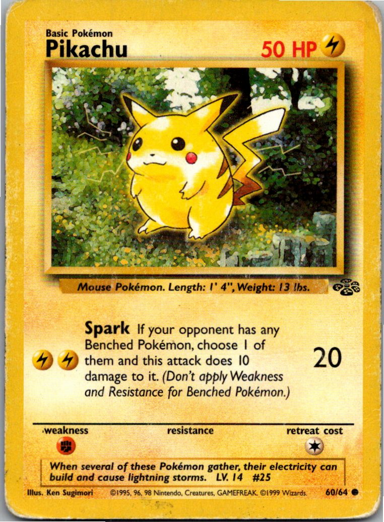 Pikachu 60/64 Dschungel – Vorderseite