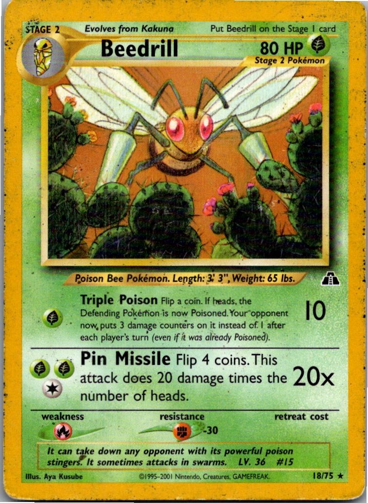 Beedrill Bibor 18/75 Neo Entdeckung – Vorderseite