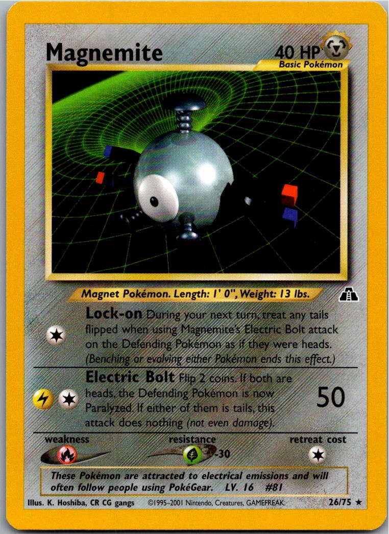 Magnemite Magnetilo 26/75 Neo Entdeckung – Vorderseite