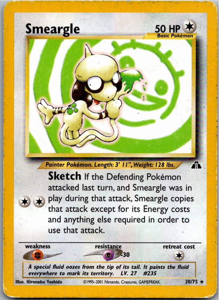 Smeargle Farbeagle 30/75 Neo Entdeckung – Vorderseite