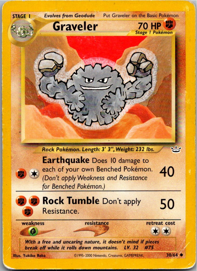 Graveler Georok 30/64 Neo Revelation – Vorderseite