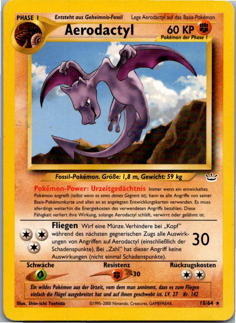 Aerodactyl 15/64 Neo Revelation – Vorderseite
