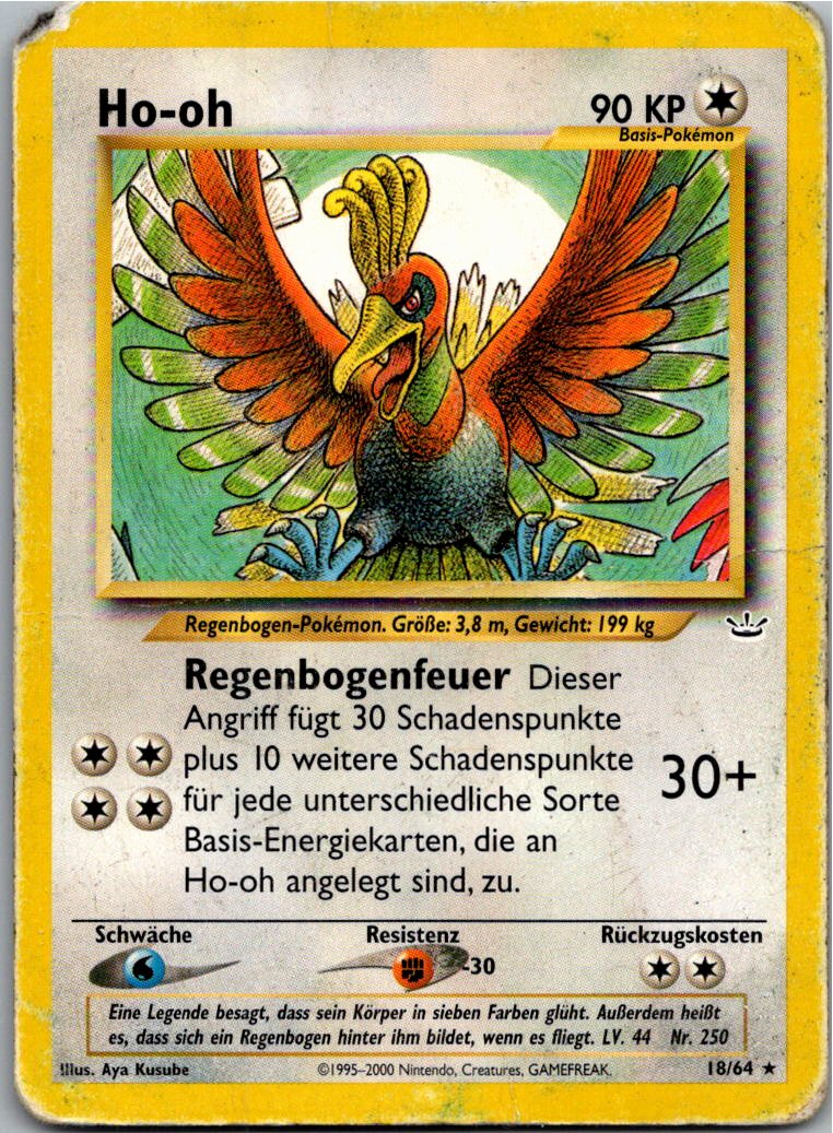 Ho-Oh 18/64 Neo Revelation – Vorderseite