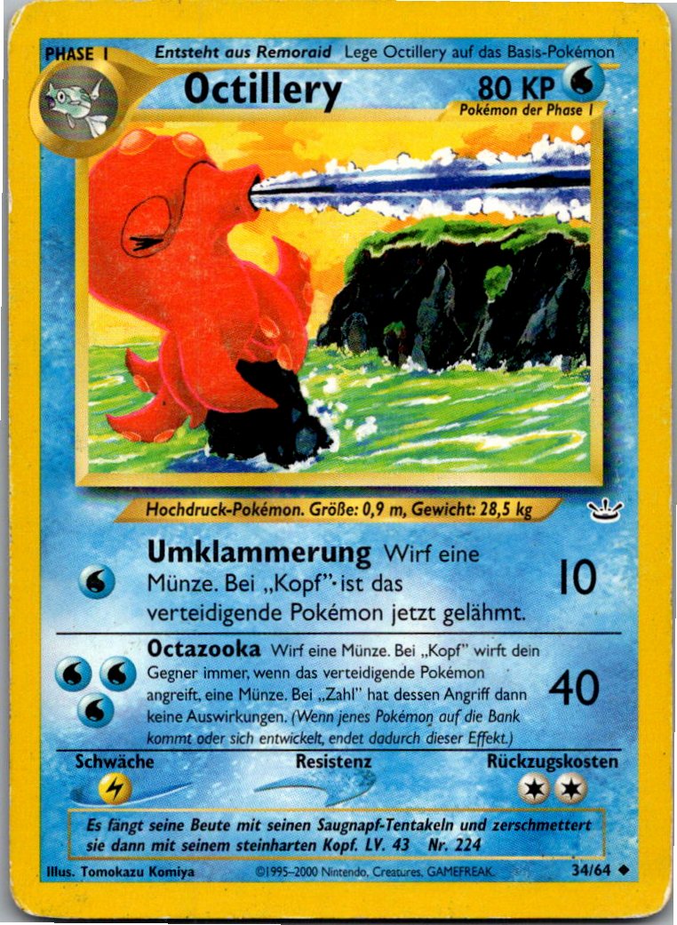 Octillery 34/64 Neo Revelation – Vorderseite