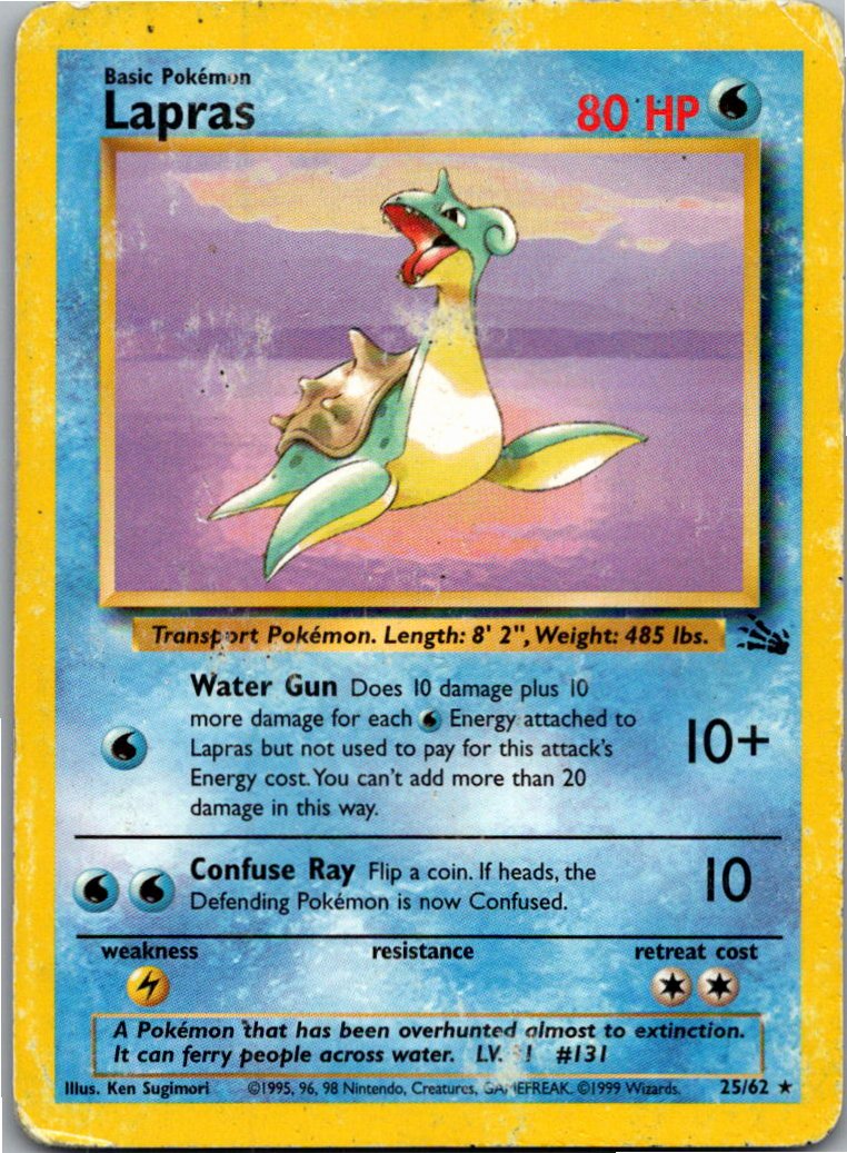 Lapras 25/62 Fossil – Vorderseite