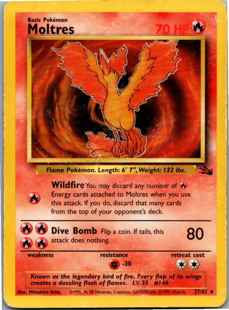 Moltres Lavados 27/62 Fossil – Vorderseite
