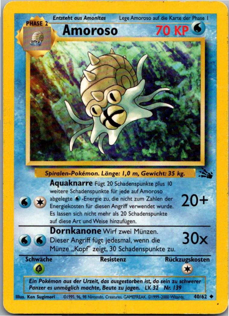Amoroso 40/62 Fossil – Vorderseite