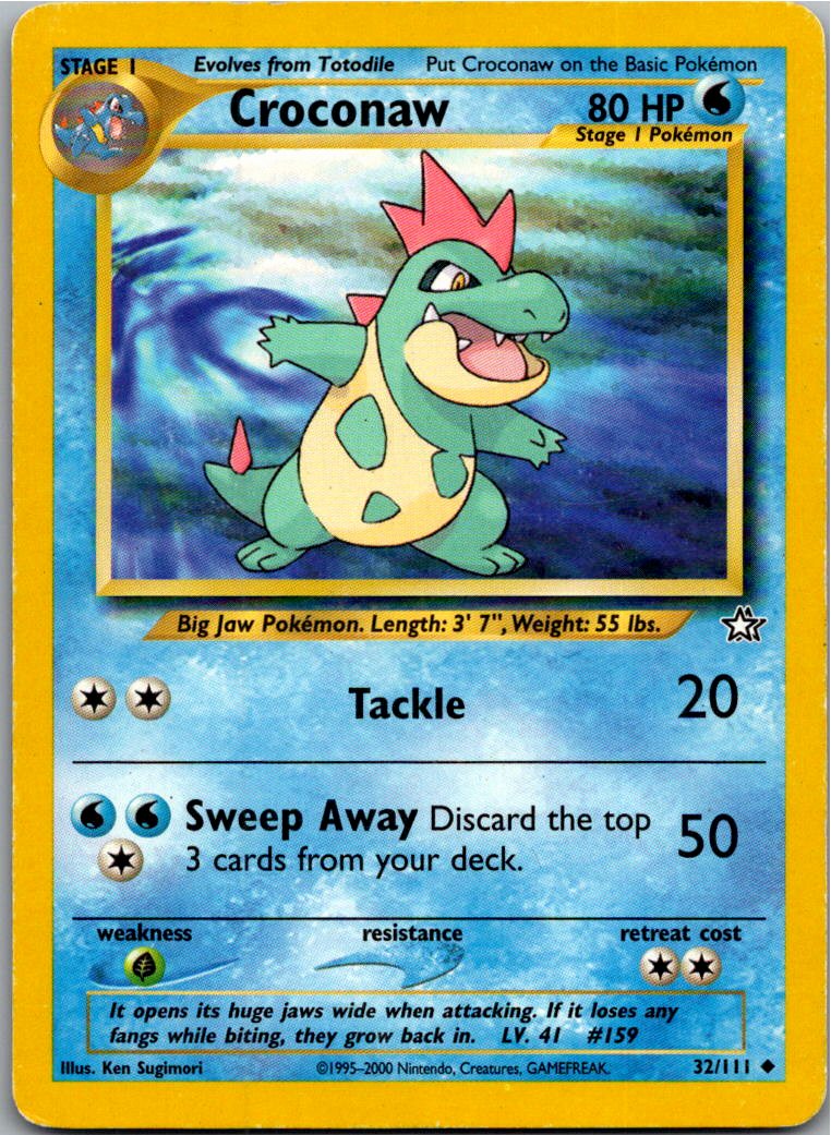 Croconaw Tyracroc 32/111 Neo Genesis – Vorderseite