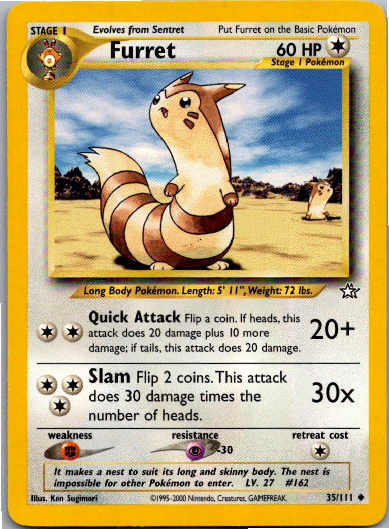 Furret Wiesenior 35/111 Neo Genesis – Vorderseite
