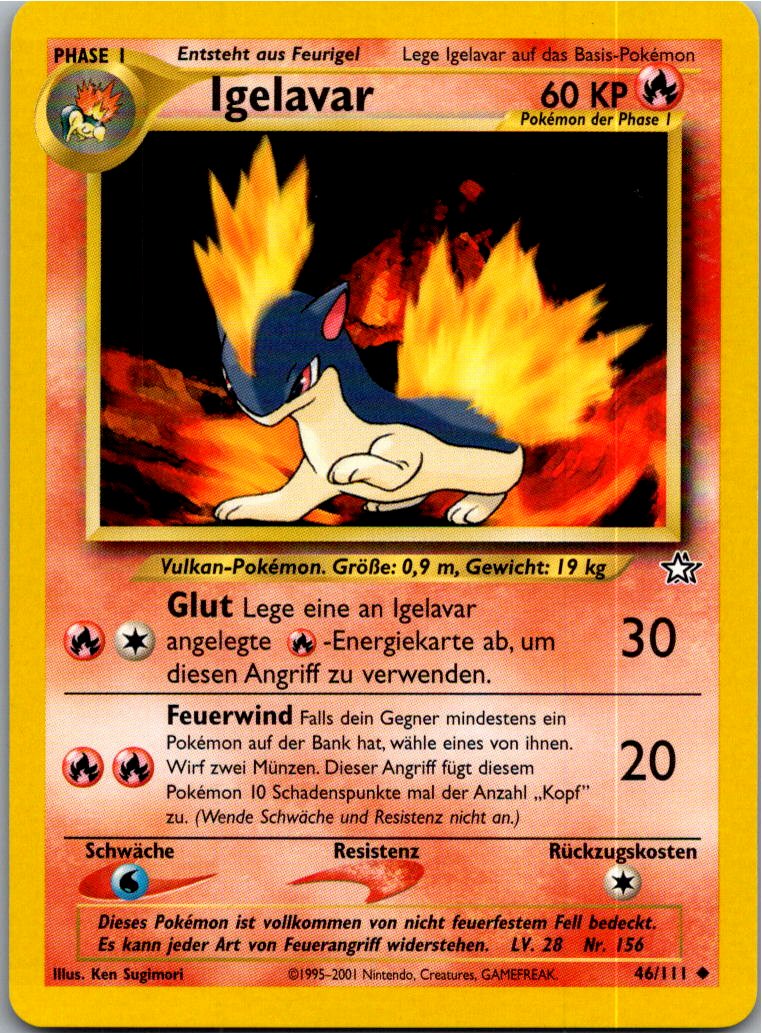 Igelavar 46/111 Neo Genesis – Vorderseite