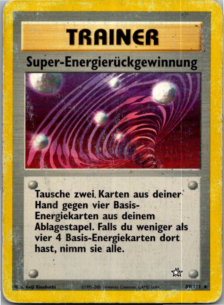 Super-Energierückgewinnung 89/111 Neo Genesis – Vorderseite