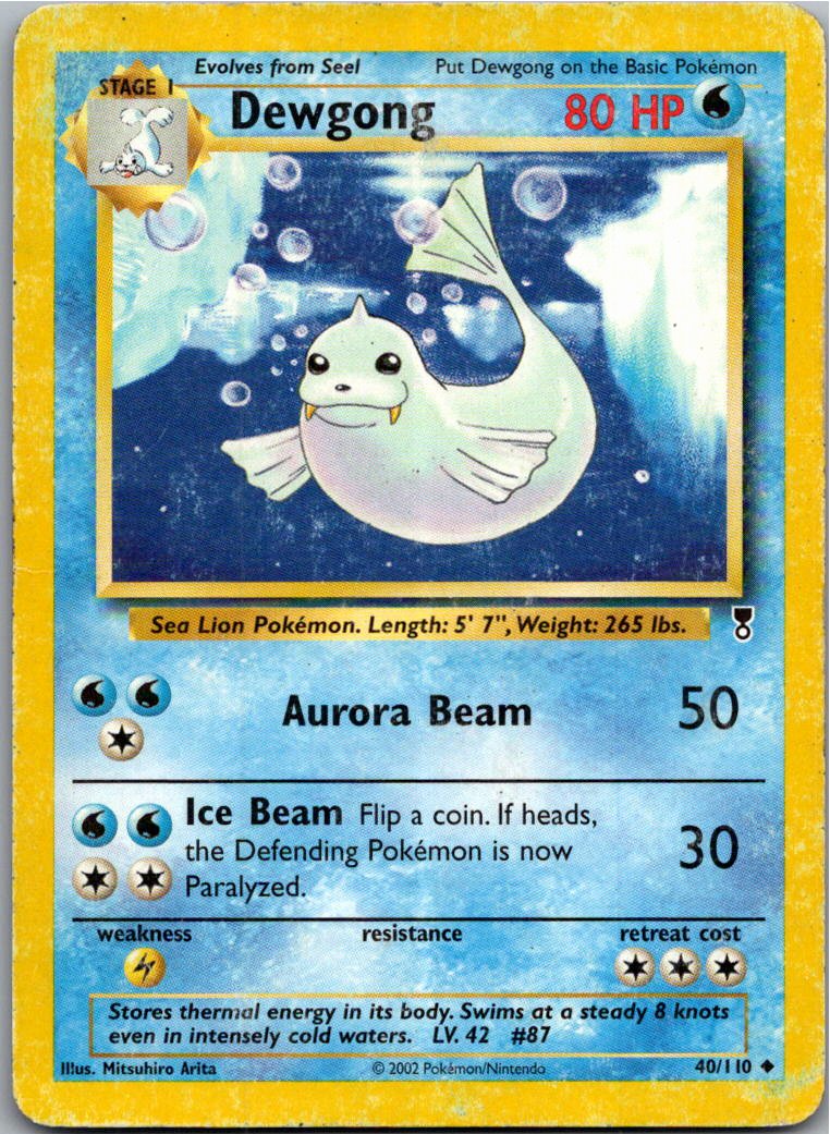 Dewgong Jugong 40/110 Legendary Collection – Vorderseite