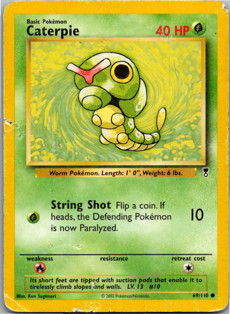 Caterpie Raupy 69/110 Legendary Collection – Vorderseite