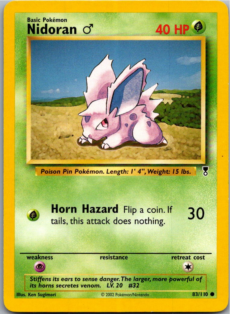 Nidoran ♂ 83/110 Legendary Collection – Vorderseite