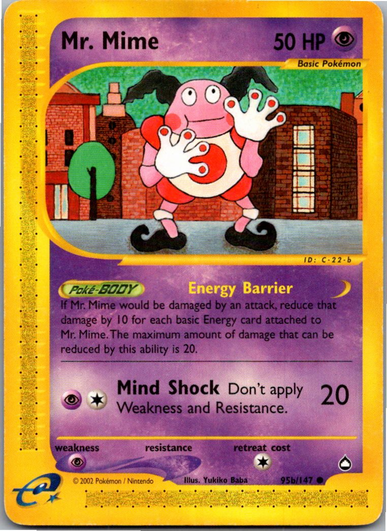 Mr. Mime Pantimos 95A/147 Aquapolis – Vorderseite