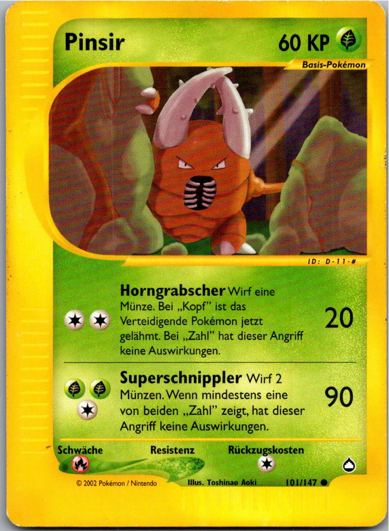 Pinsir 101/147 Aquapolis – Vorderseite