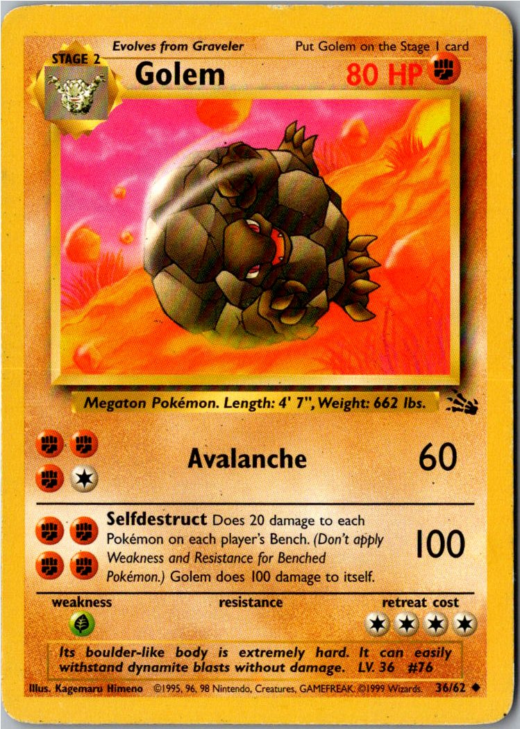 Golem Geowaz 36/62 Fossil – Vorderseite