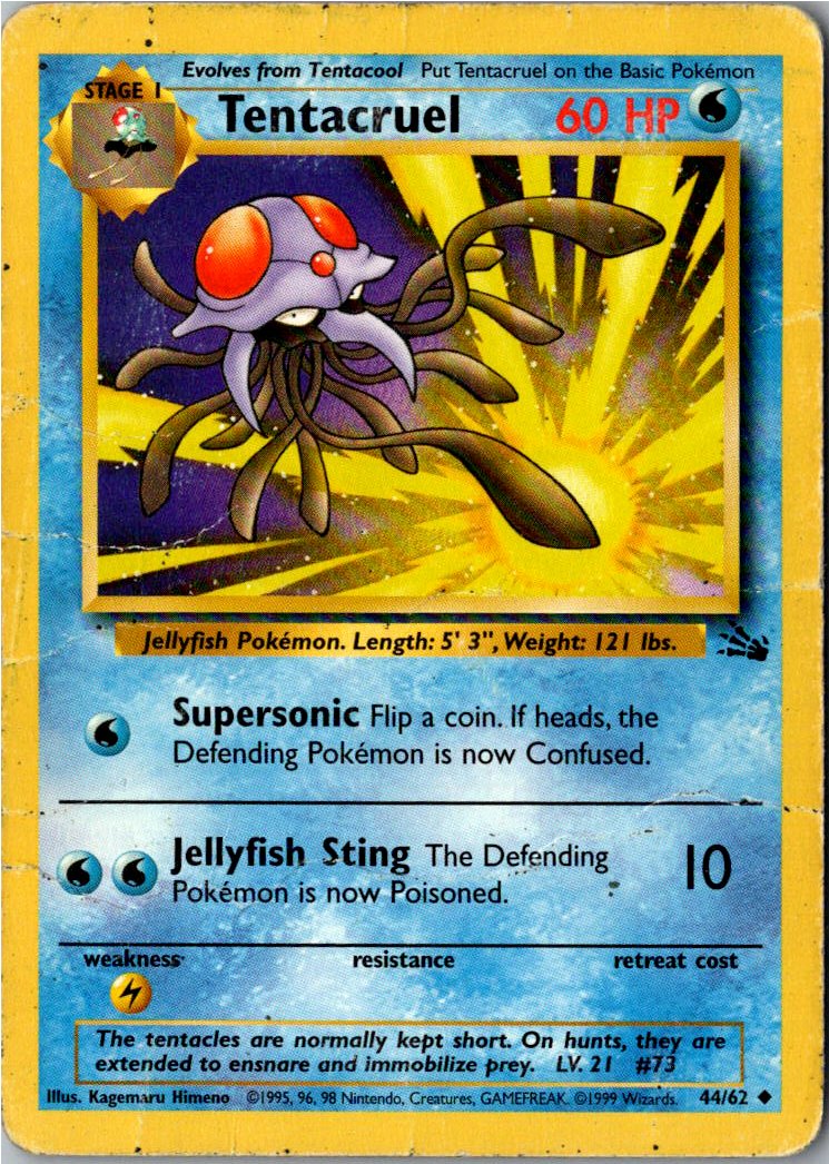 Tentacruel Tentoxa 44/62 Fossil – Vorderseite