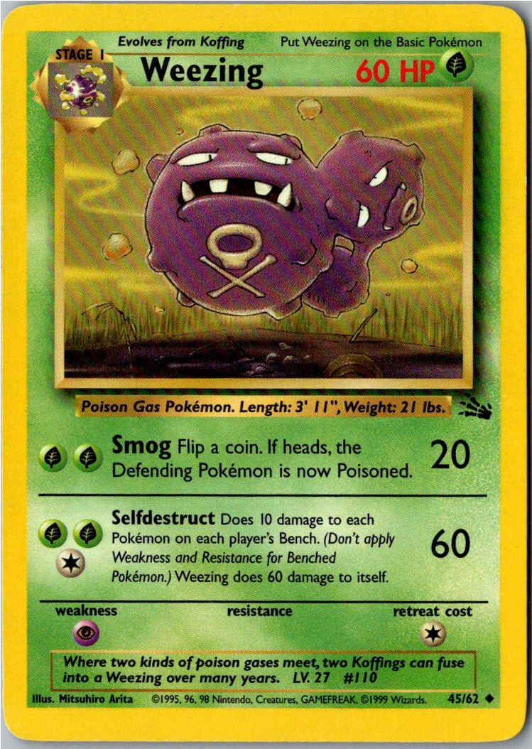 Weezing Smogmog 45/62 Fossil – Vorderseite