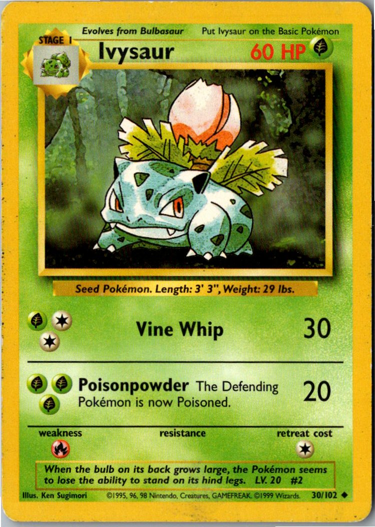 Ivysaur Bisaknosp 30/102 Grundset – Vorderseite