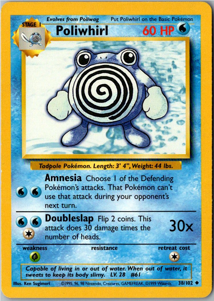 Poliwhirl Quaputzi 38/102 Grundset – Vorderseite