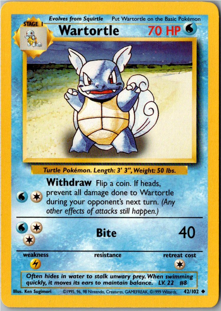 Wartortle Schillok 42/102 Grundset – Vorderseite