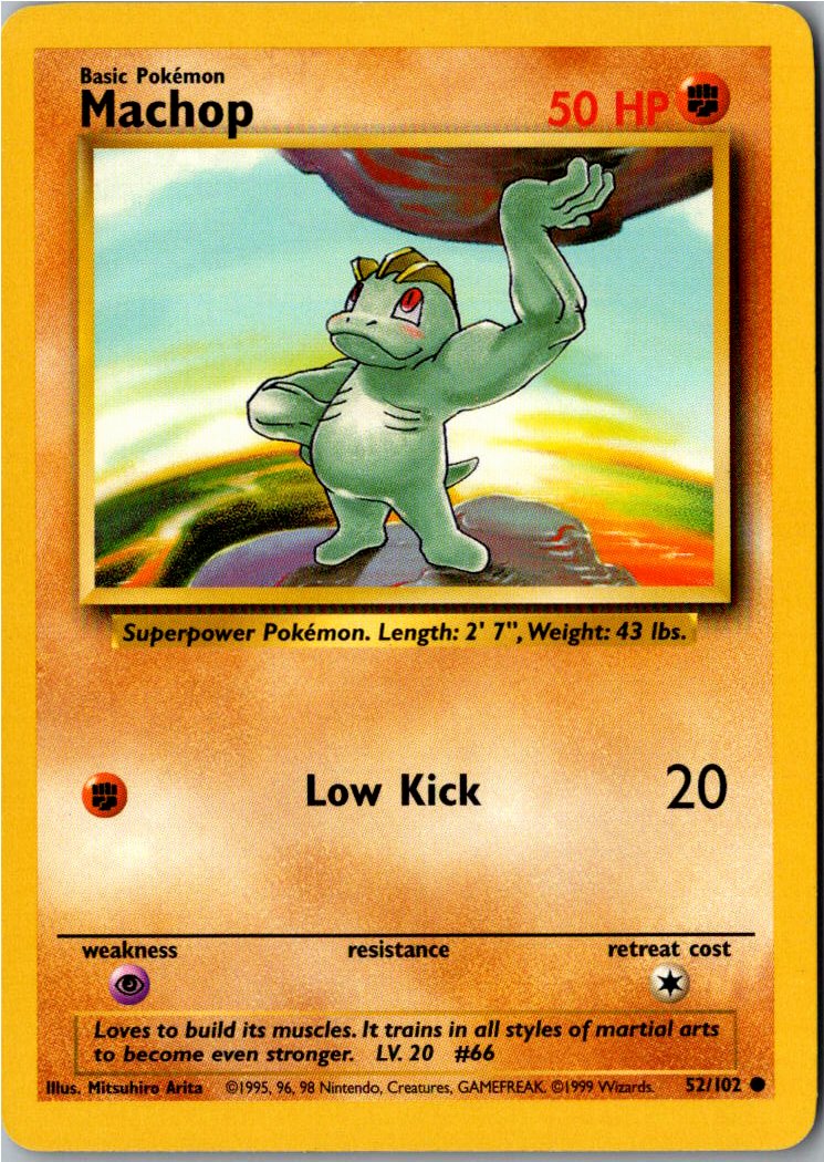 Machop Machollo 52/102 Grundset – Vorderseite