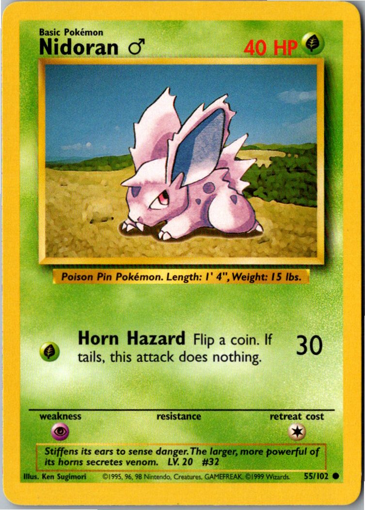 Nidoran♂ Nidoran M 55/102 Grundset – Vorderseite