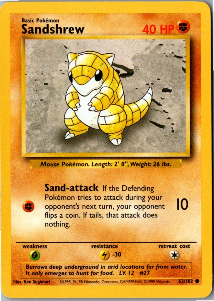 Sandshrew Sandan 62/102 Grundset – Vorderseite