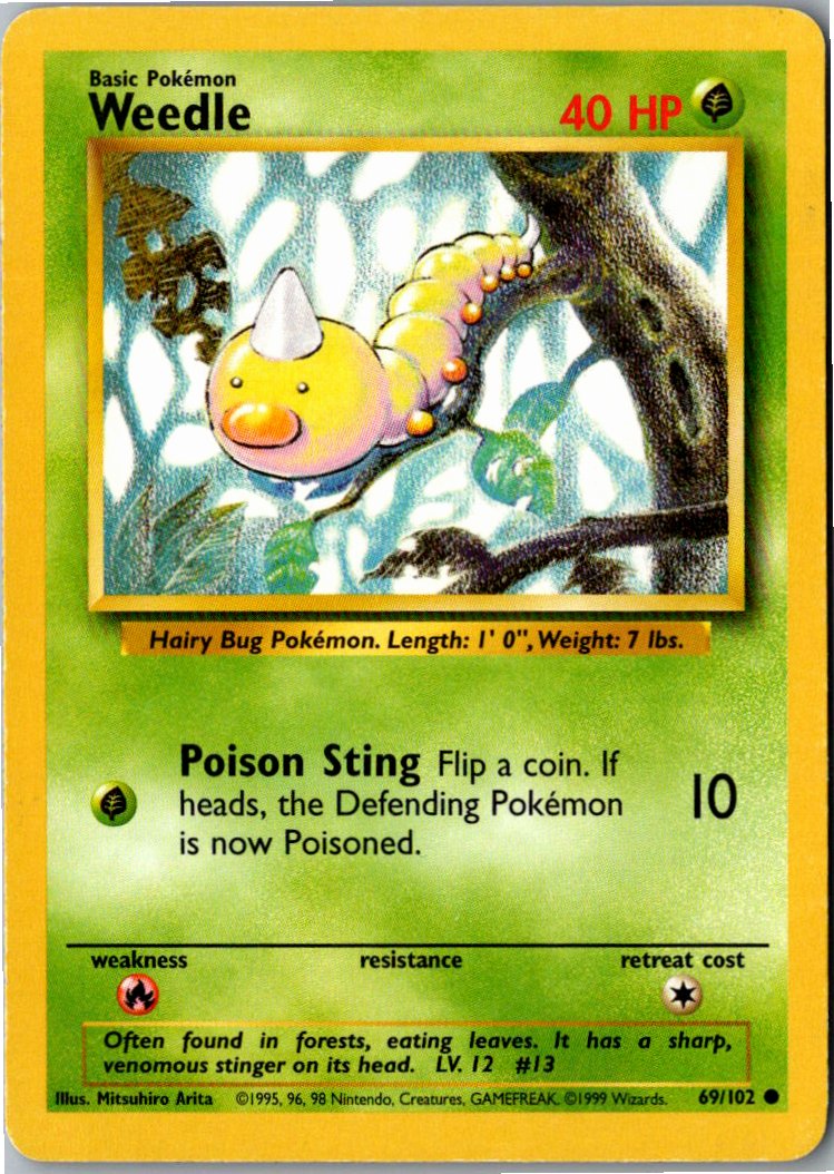 Weedle Hornliu 69/102 Grundset – Vorderseite