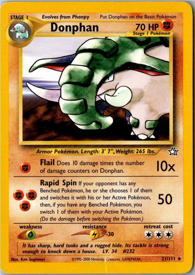 Donphan 21/111 Neo Genesis – Vorderseite
