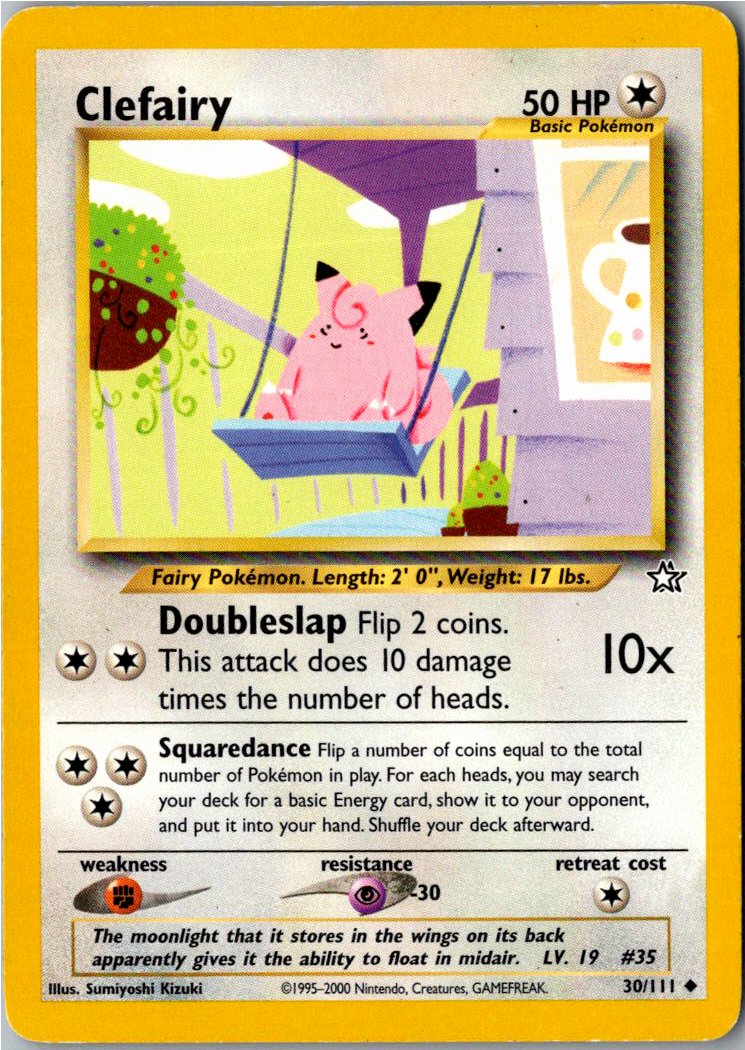 Clefairy Piepi 30/111 Neo Genesis – Vorderseite