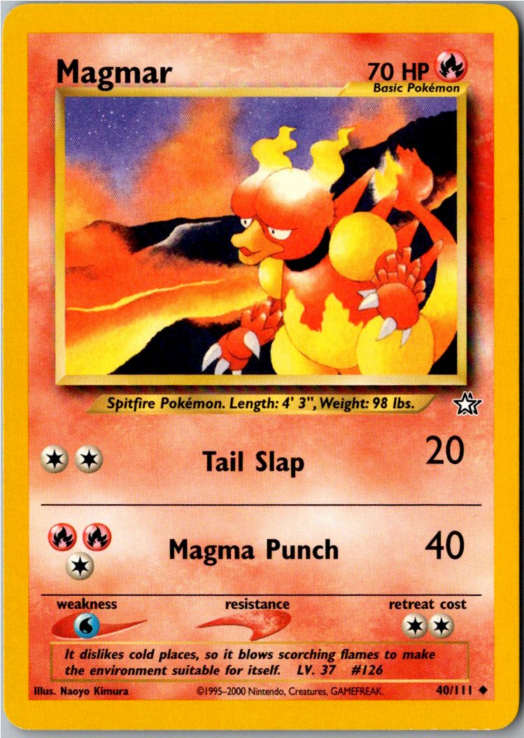 Magmar 40/111 Neo Genesis – Vorderseite