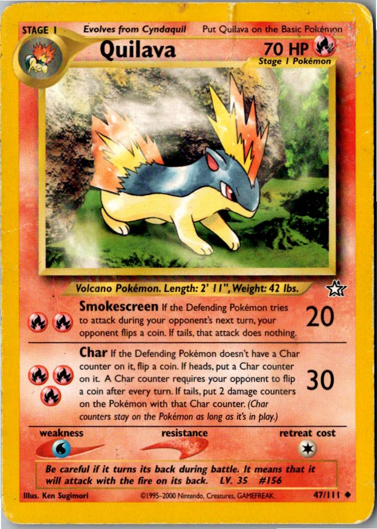 Quilava Igelavar 47/111 Neo Genesis – Vorderseite