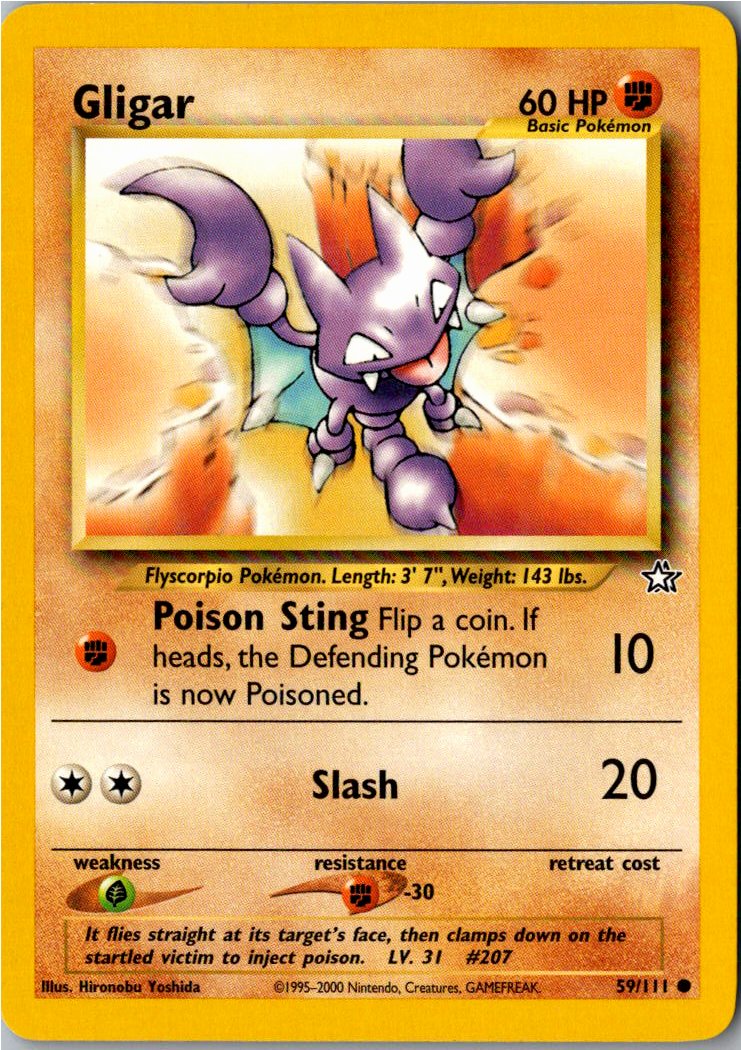 Gligar Skorgla 59/111 Neo Genesis – Vorderseite