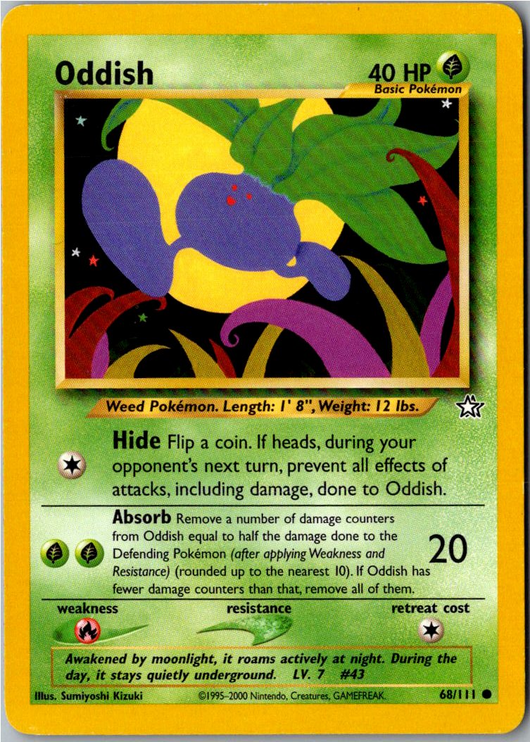 Oddish Myrapla 68/111 Neo Genesis – Vorderseite