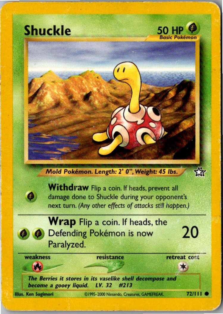 Shuckle Pottrott 72/111 Neo Genesis – Vorderseite