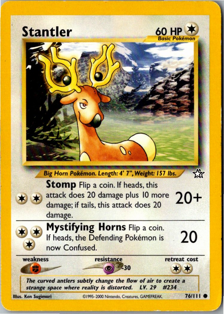 Stantler Damhirplex 76/111 Neo Genesis – Vorderseite