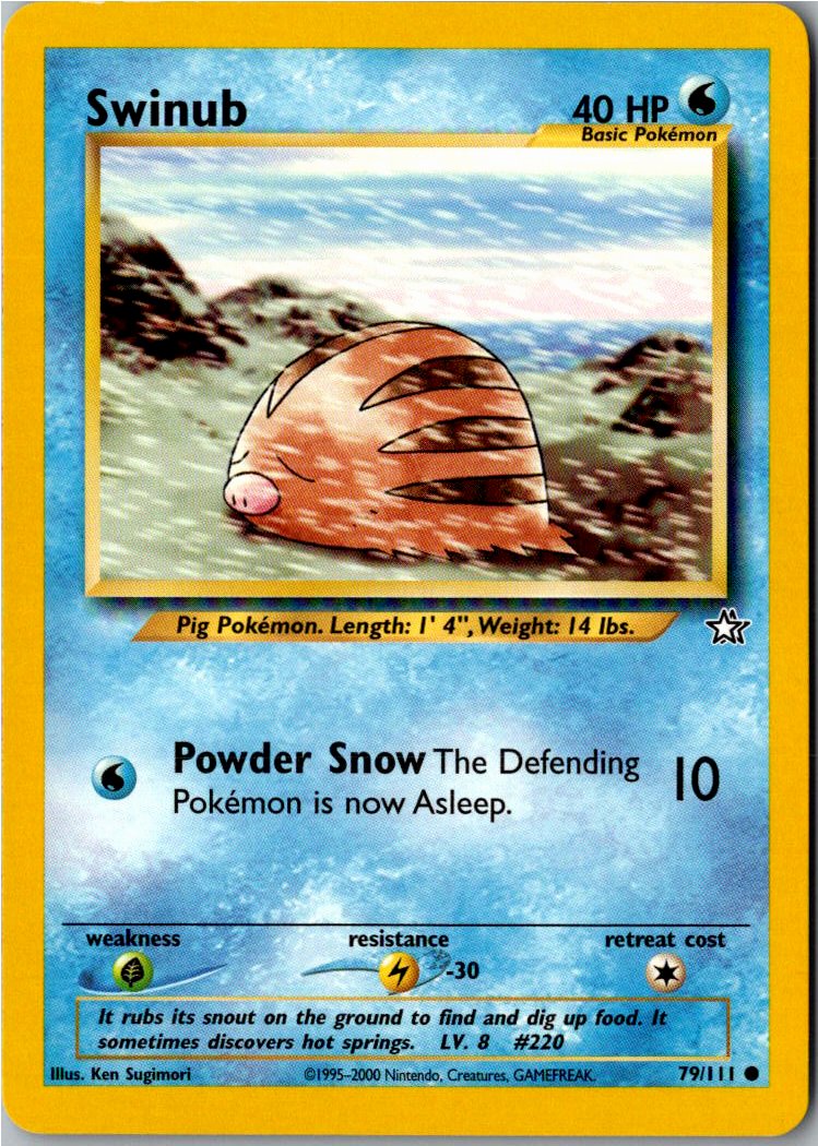 Swinub Quiekel 79/111 Neo Genesis – Vorderseite