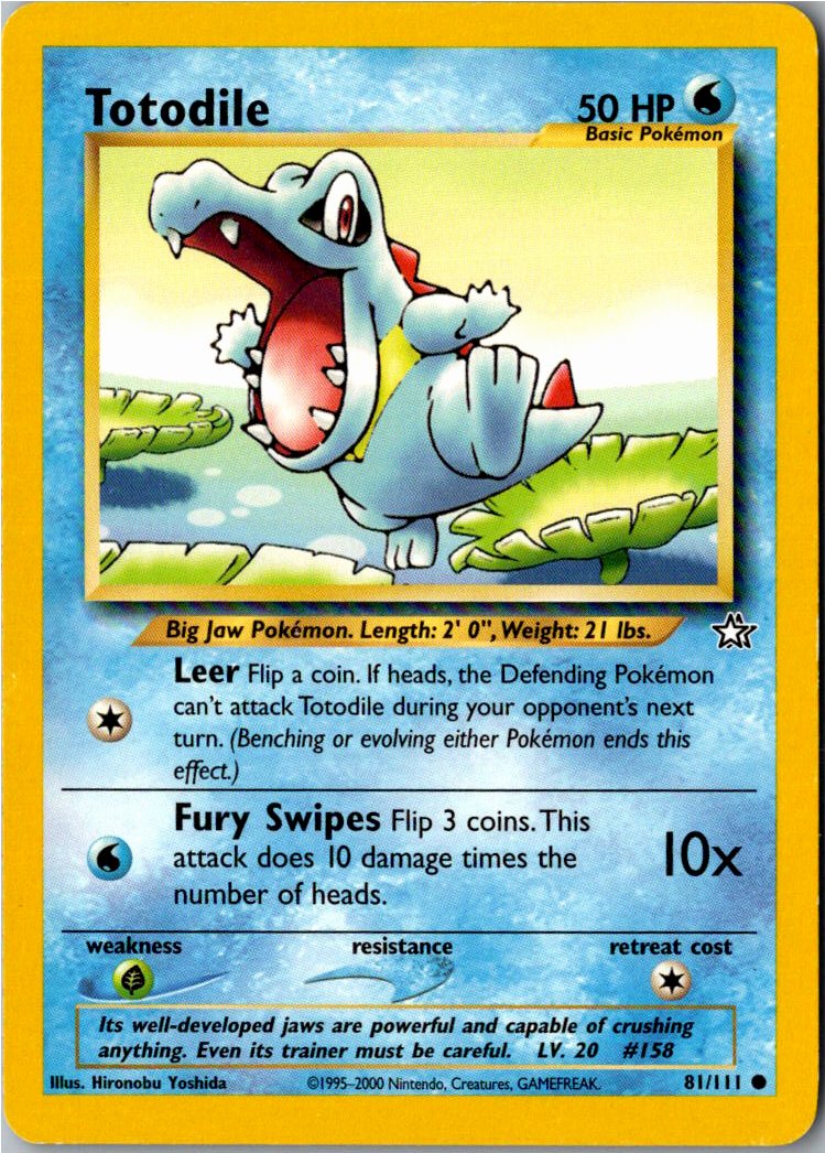 Totodile Karnimani 81/111 Neo Genesis – Vorderseite