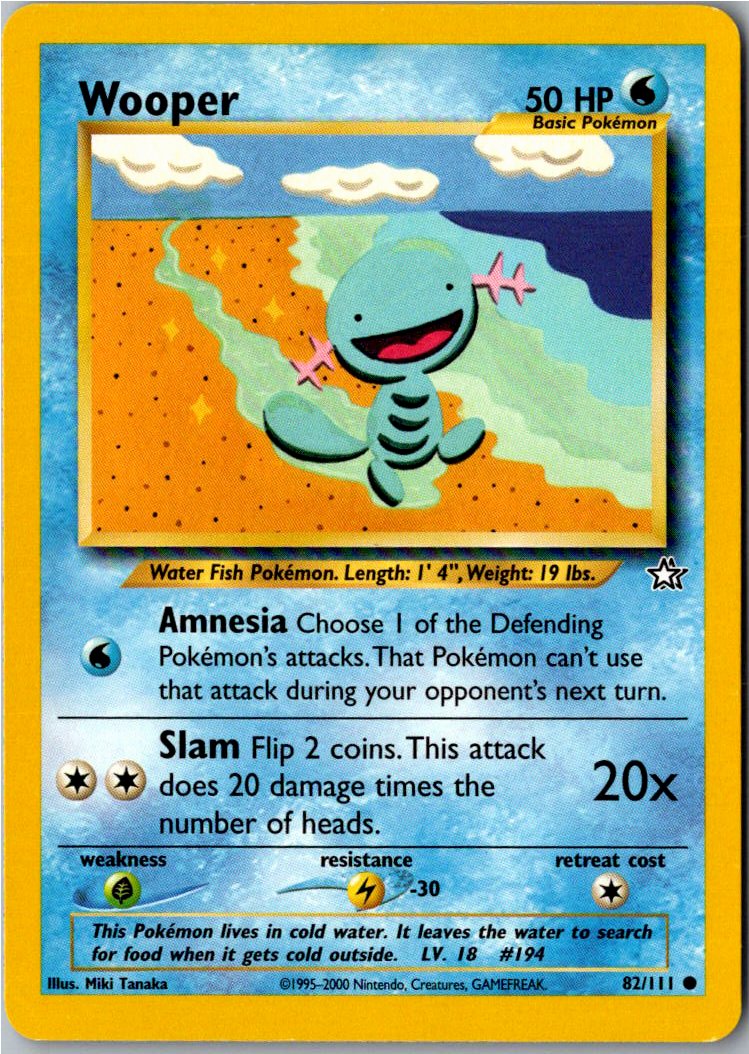 Wooper Felino 82/111 Neo Genesis – Vorderseite