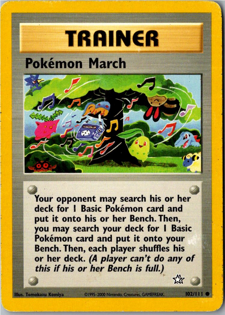 Pokémon March March Marsch 102/111 Neo Genesis – Vorderseite