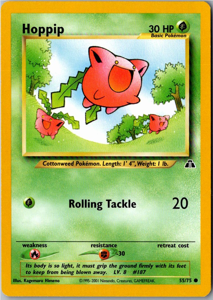 Hoppip Hoppspross 55/75 Neo Entdeckung – Vorderseite