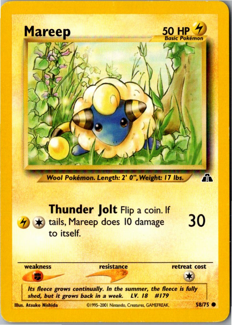 Mareep Voltilamm 58/75 Neo Entdeckung – Vorderseite