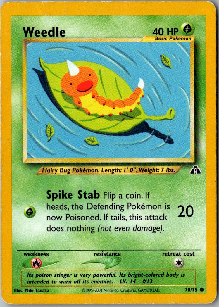 Weedle Hornliu 70/75 Neo Entdeckung – Vorderseite