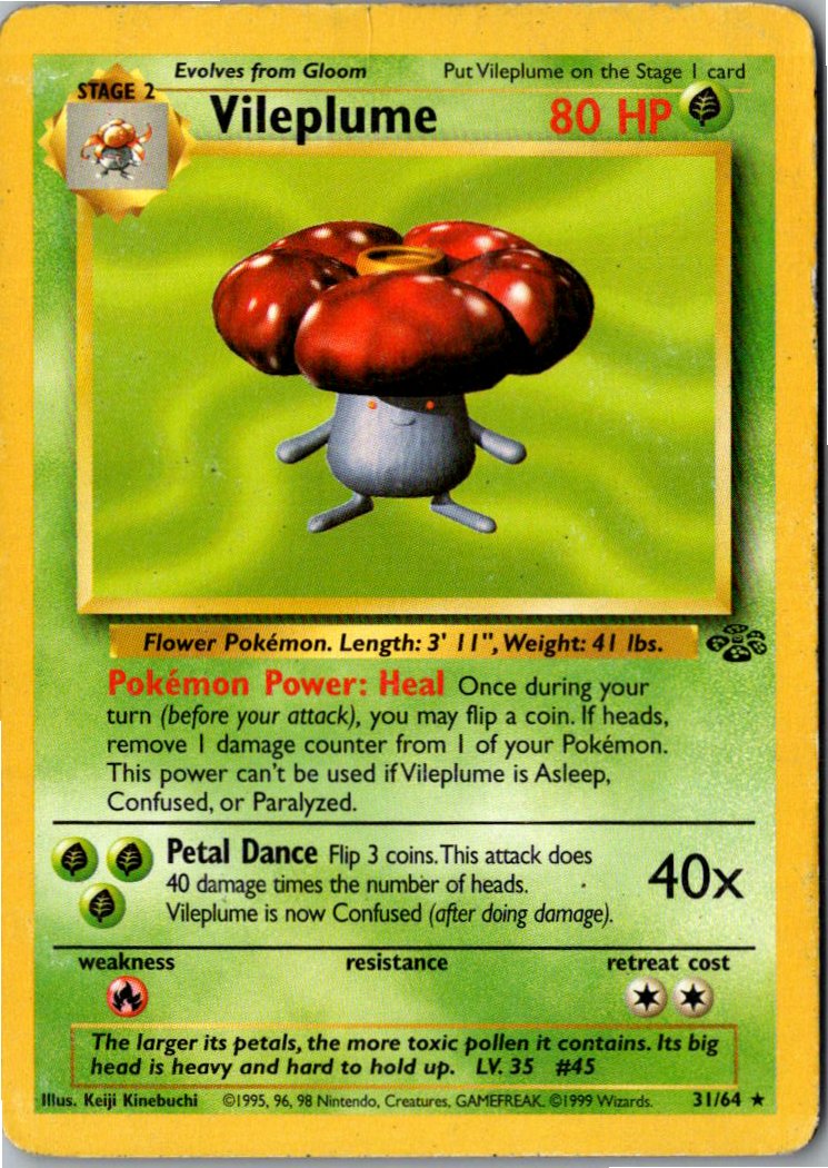 Vileplume Giflor 31/64 Dschungel – Vorderseite
