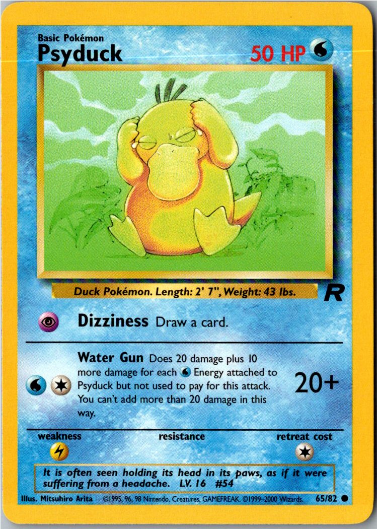 Psyduck Enton 65/82 Team Rocket – Vorderseite