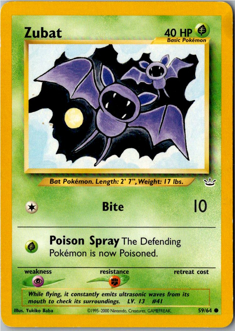 Zubat 59/64 Neo Revelation – Vorderseite