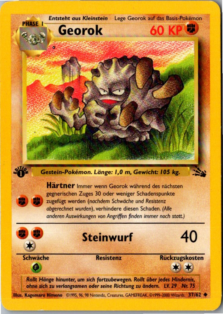 Graveler 37/62 Fossil – Vorderseite